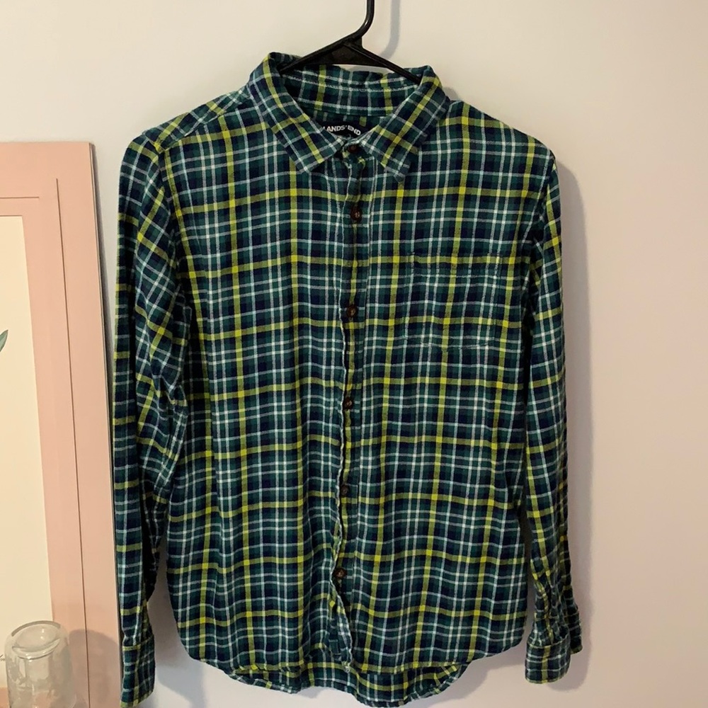 Lands’ End boys flannel shirt